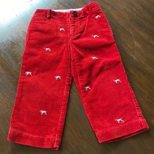 CrewCuts size 2 red corduroy pants